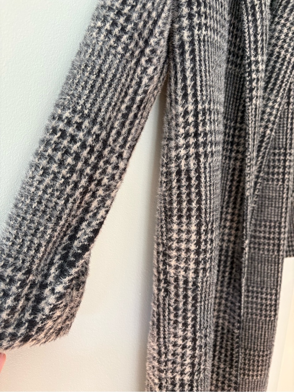Z Supply Mason Houndstooth Eyelash Knit Long Sweater Coat - Size S (Excellent) - Picture 4 of 11